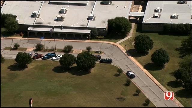 WEB EXTRA: SkyNews 9 Flies Over Lockdown At Brink Junior High In Moore