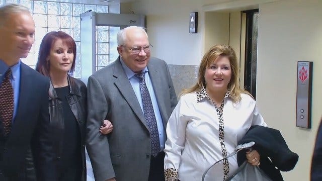 WEB EXTRA: Video Of Bob Bates Outside Tulsa Courtroom