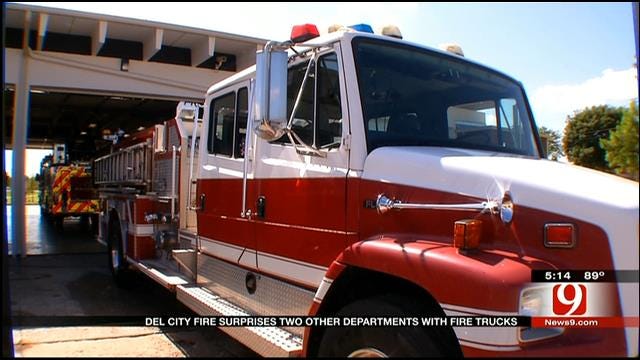 Luther, Newalla Fire Depts. Get Help From Del City Comrades