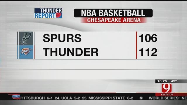 Thunder Beat Spurs 112-106