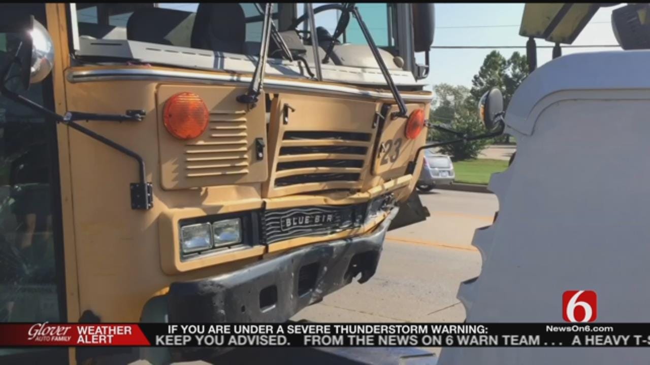 7-Year-Old In Intensive Care After Car Crashes Into Bixby Bus