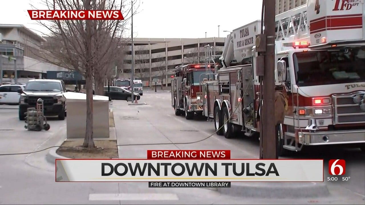 Emergency Crews Respond To Tulsa County Library Fire