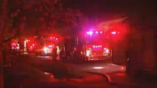 WEB EXTRA: Video From Scene Of West Tulsa Garage Fire