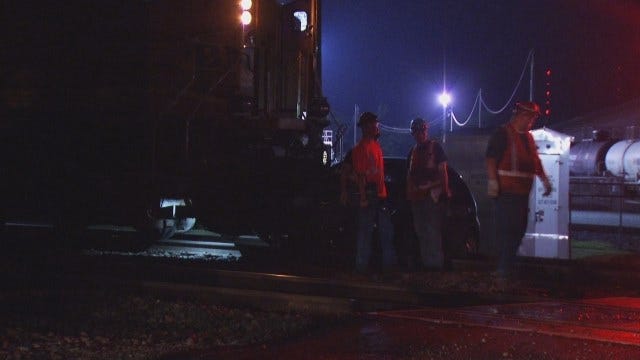 WEB EXTRA: Video From Train, Car Crash In West Tulsa