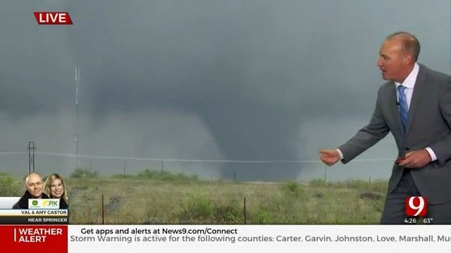 WATCH: Large Tornado Near Springer, Okla.