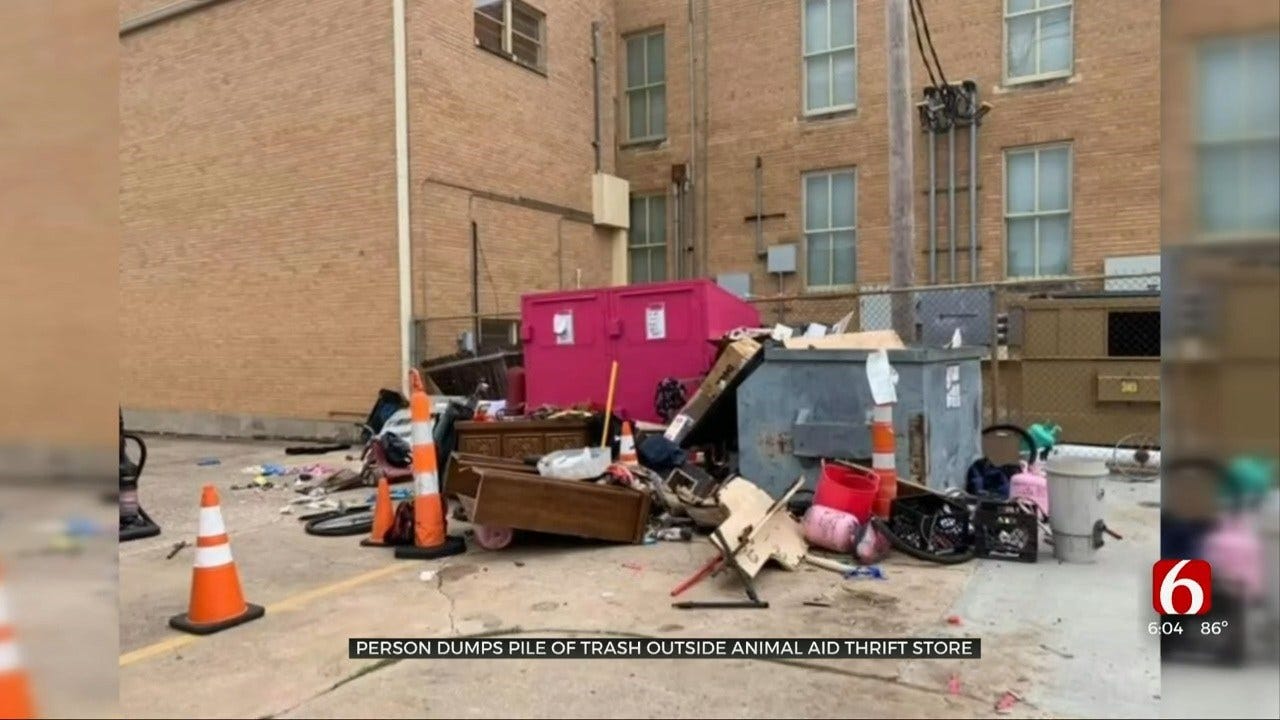 Tulsa Nonprofit Animal Aid Finds Roach-Infested Garbage In Parking Lot