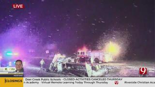 Snow Plow Driver Injured After Plow Rolls Over Multiple Times