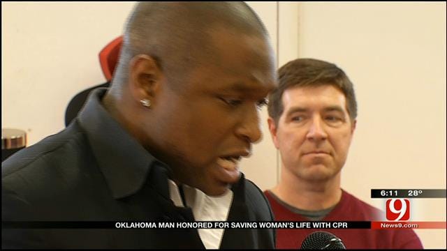 Oklahoma Man Honored For Saving Woman's Life With CPR