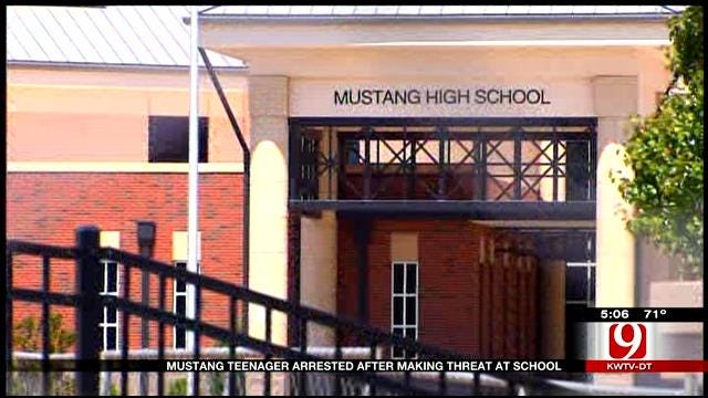 Mustang Teenager Arrested After Making Threat At School
