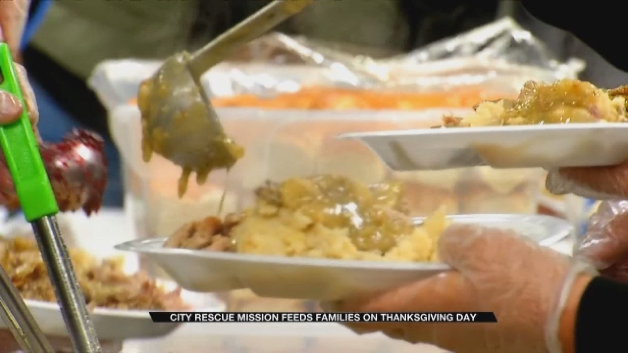 City Rescue Mission Feeds Families On Thanksgiving Day