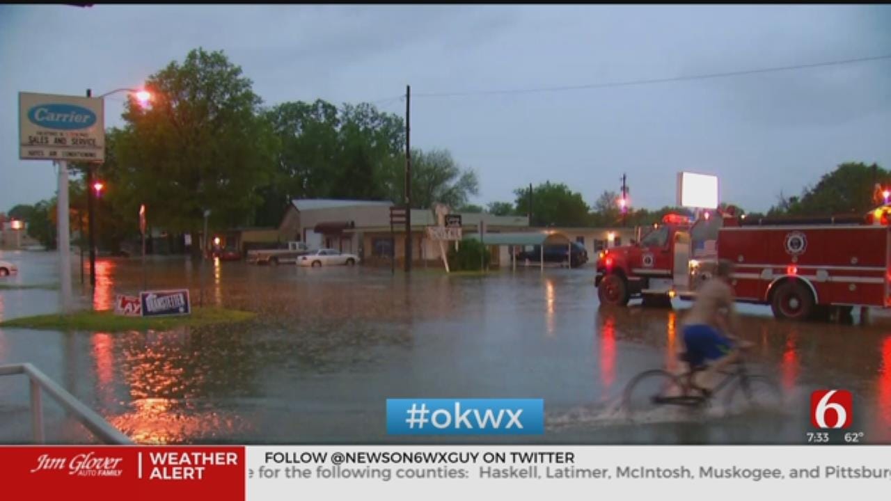 Water Receding After Nowata Suffered Flooding