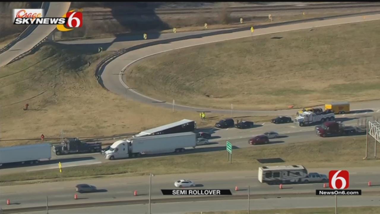 Rollover Wreck Backs Up Traffic On Two Tulsa Highways