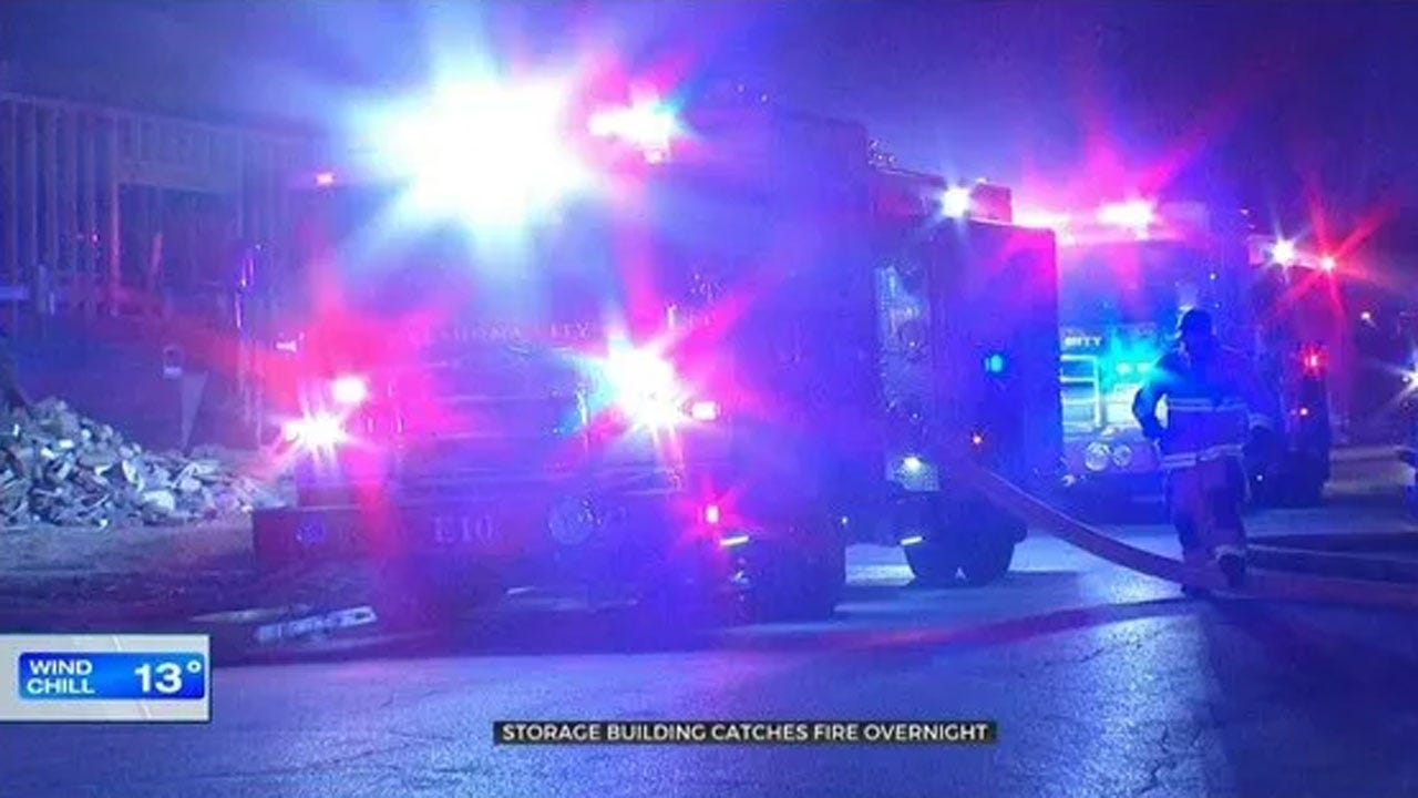 Firefighters Investigate Cause Of Overnight NW OKC Storage Building Fire