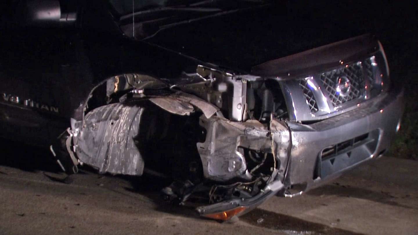 Pursuit Suspect Slams Into Tulsa Couple's Truck