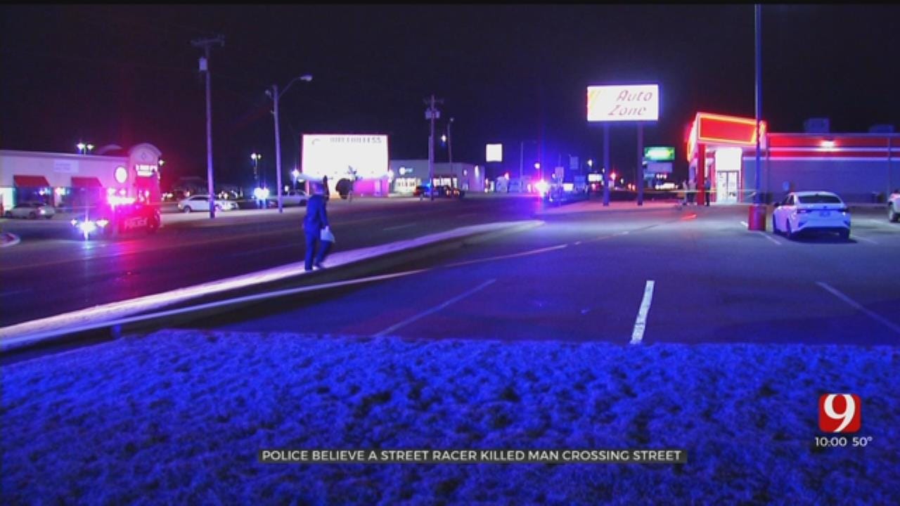 Police: Possible Street Race Led To Death Of Pedestrian In SW OKC; Driver Fled Scene