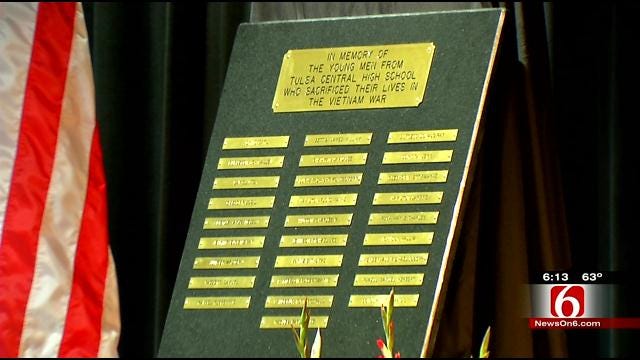 Tulsa's Central High School Honors Its War Dead