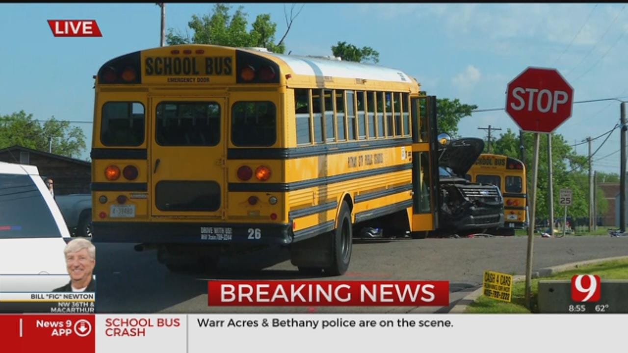 School Bus Crashes Into Police Cruiser In Warr Acres