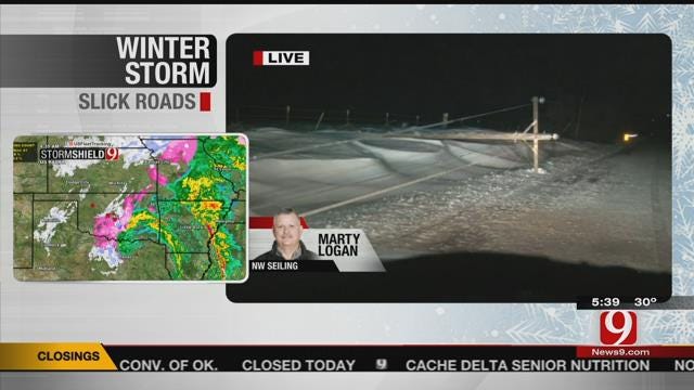News 9 Storm Trackers Cover Oklahoma Winter Storm