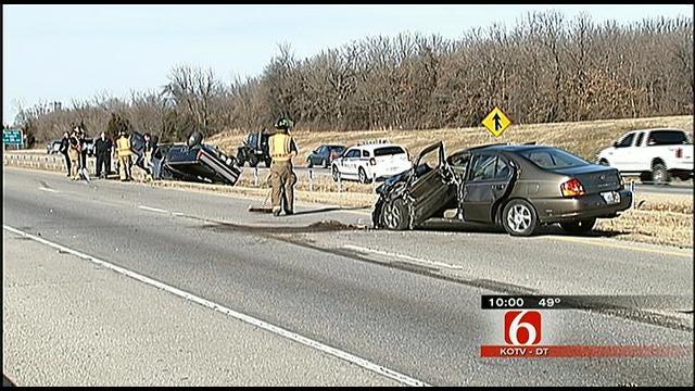 Four Injured In Tulsa Wrong Way Crash