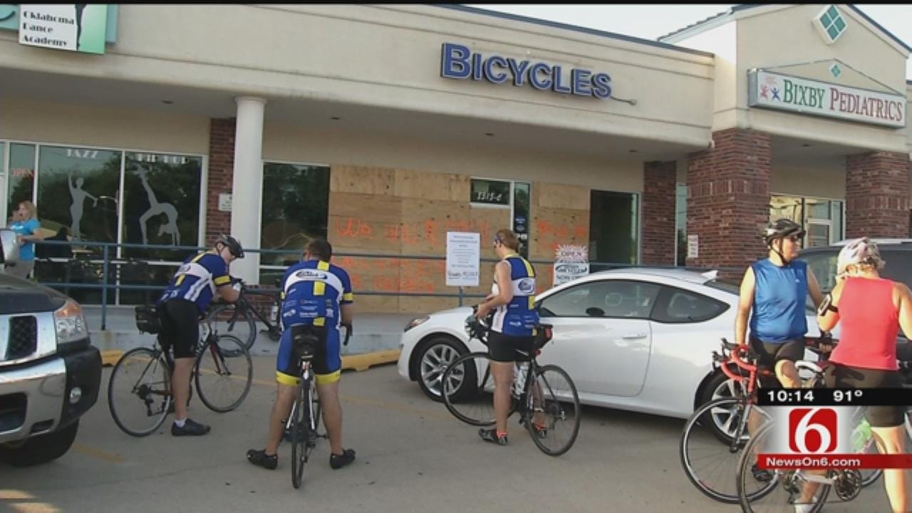Bixby Bicycle Community Shows Support For Damaged Shop