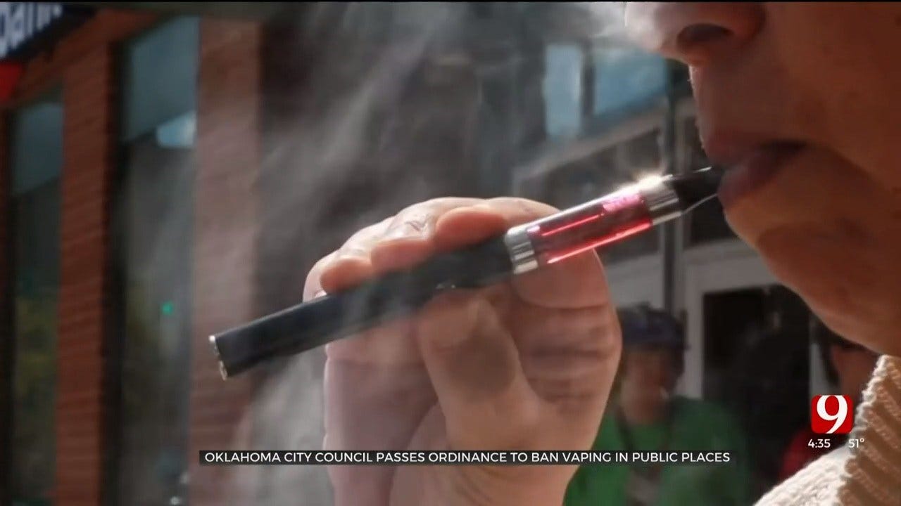 OKC City Council Passes Ordinance To Ban Vaping In Public Places