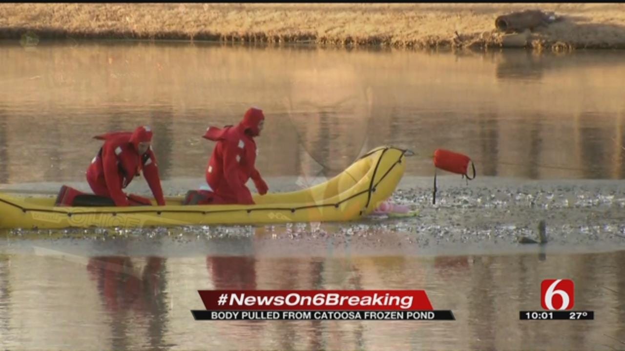 Crews Recover Body From Frozen Catoosa Pond