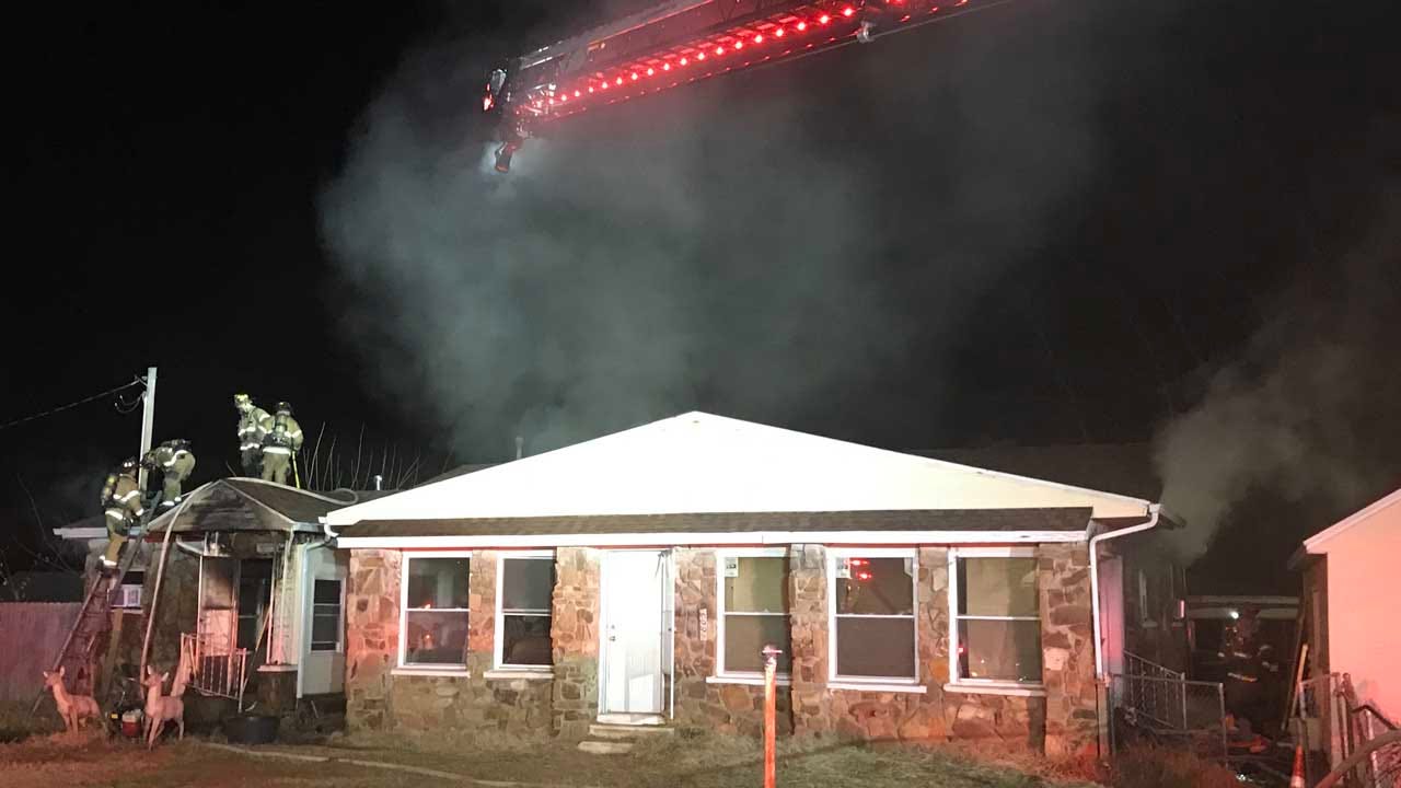 Firefighters Respond To House Fire Near Sand Springs