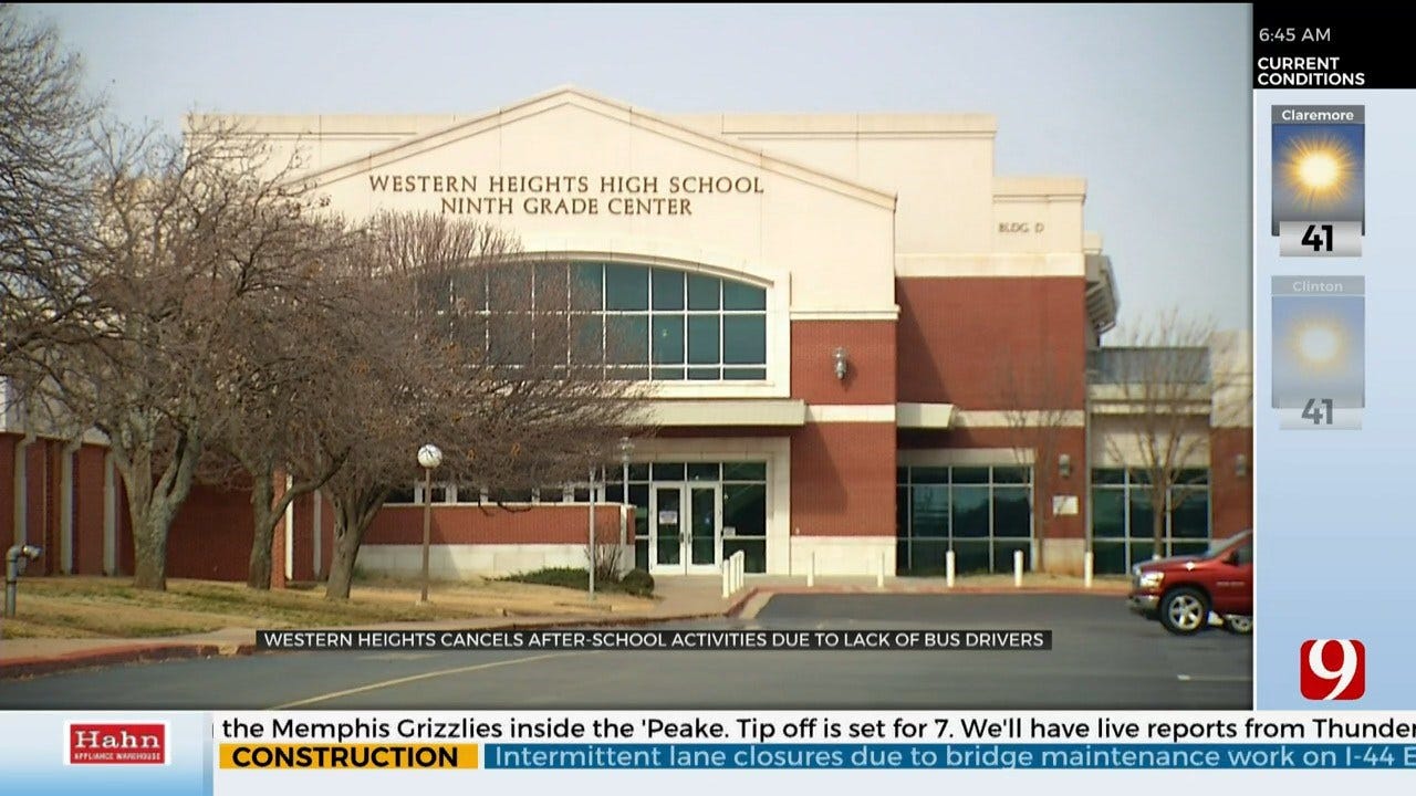 Western Heights Cancels After School Activities Due To Bus Driver Staffing