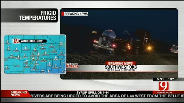 Crews On Scene Of Syrup Spill In OKC