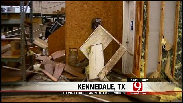 WEB EXTRA: Tornado Damage In Kennedale, Texas