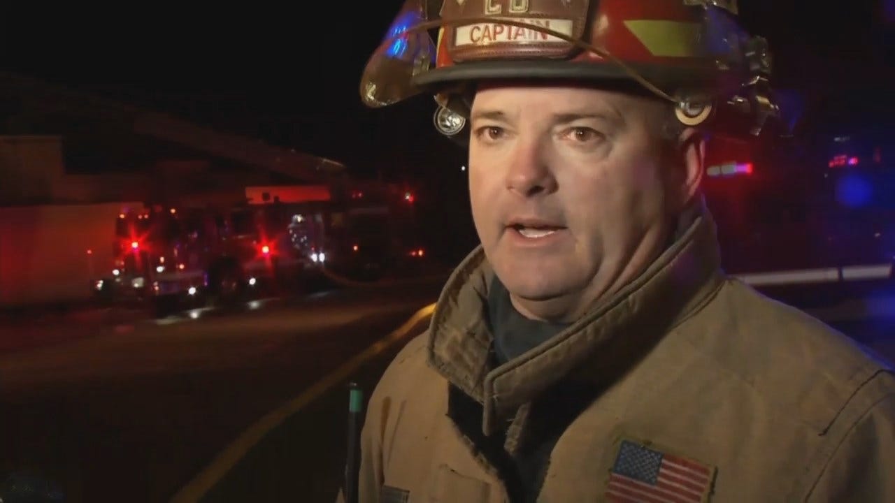 WEB EXTRA: Tulsa Acting District Chief Terry Sivadon Talks About The Fire