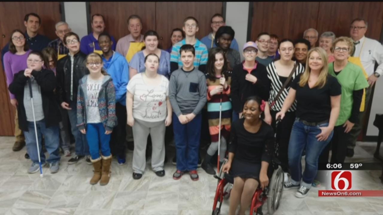 Blind Students Serve Lunch To Sapulpa Church Members