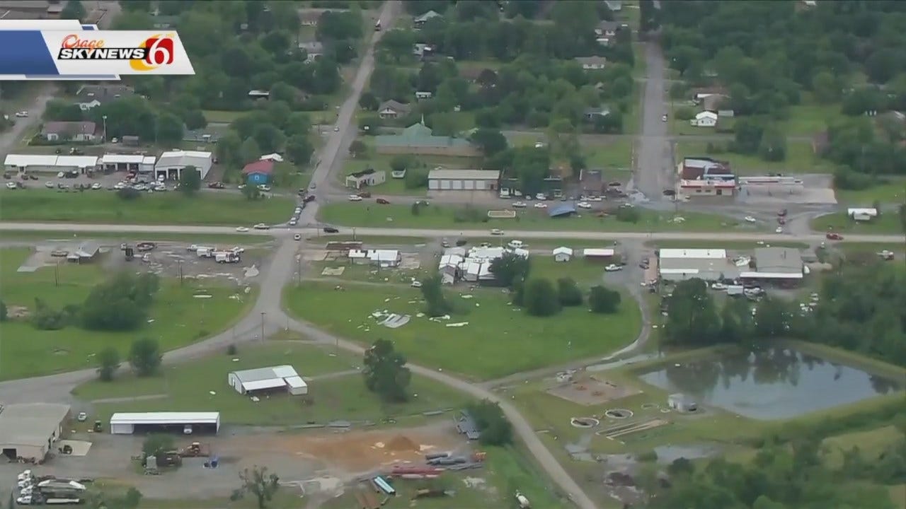 Aerial View Shows Heavy Storm Damage In Haileyville