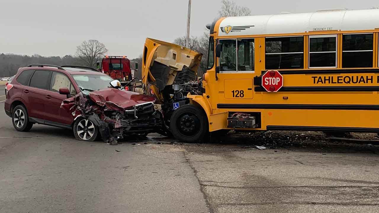 No Children Harmed After Sleepy Driver Slams Into School Bus