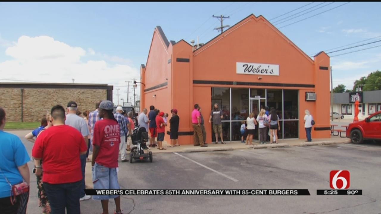 Weber's Celebrated 85th Anniversary In Tulsa With 85 Cent Burgers