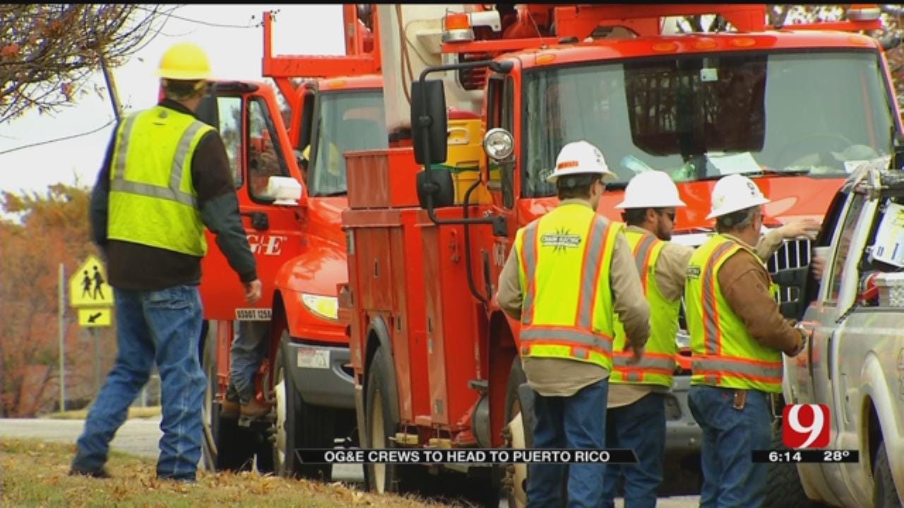 OG&E Crews Will Help Restore Power To Puerto Rico