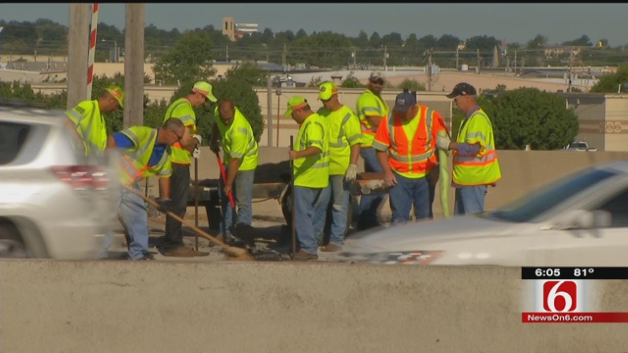 Exposed Expansion Joint Damages Several Cars On U.S. 169