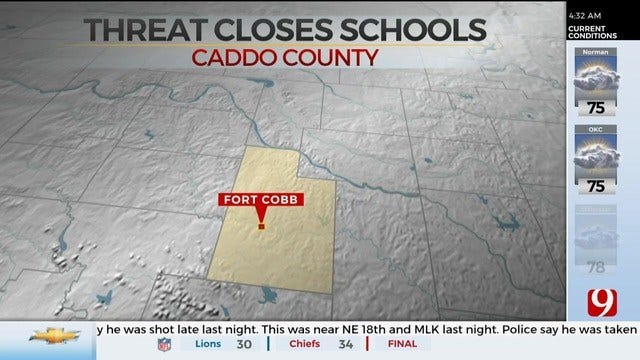 Fort Cobb-Broxton Public Schools Closed Monday Due To Threat