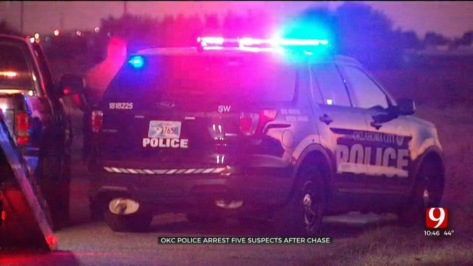 OCPD: 5 Suspects In Custody After Police Chase In OKC