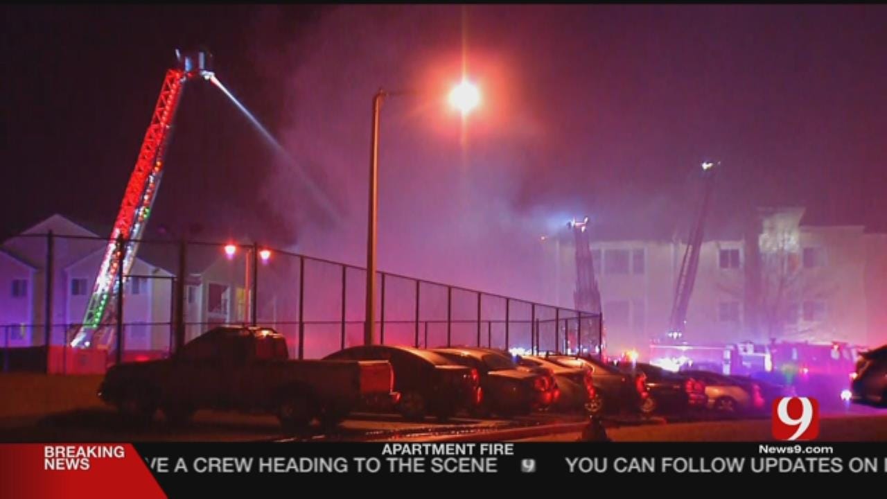Firefighters Battling Norman Apartment Blaze