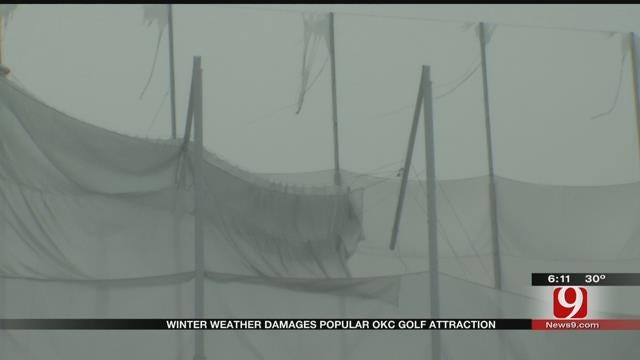 Winter Weather Damages Popular OKC Golf Attraction