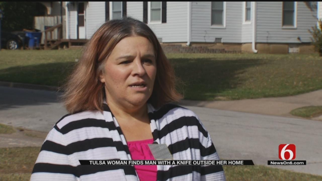 Tulsa Woman Says She Encountered Masked Man With Butcher Knife On Porch