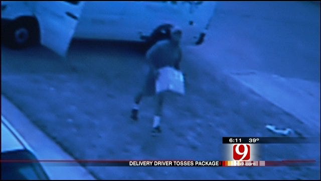 Camera Catches FedEx Package Tossed Across OKC Couple's Yard