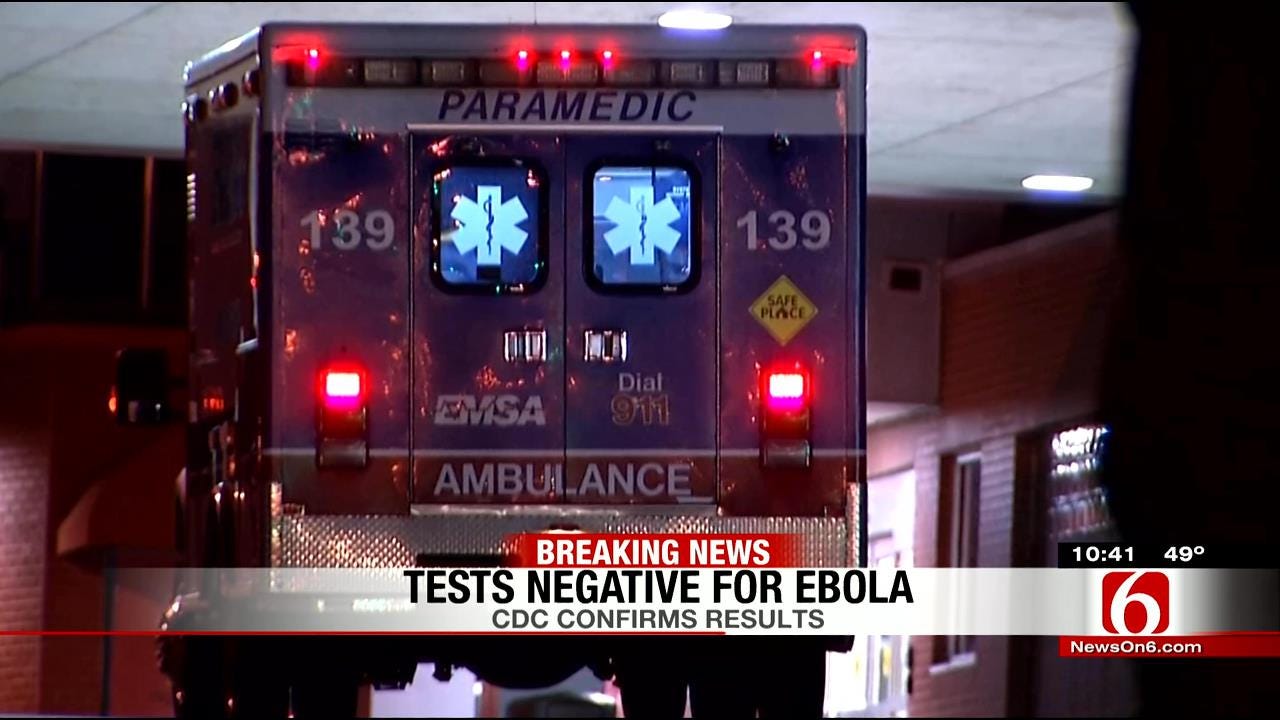 Officials Say Tulsa Man's Test Results Negative For Ebola