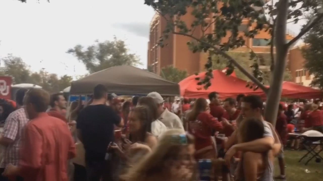 WEB EXTRA: Weather Sneaks Up On Tailgaters At OU-Ohio State Game