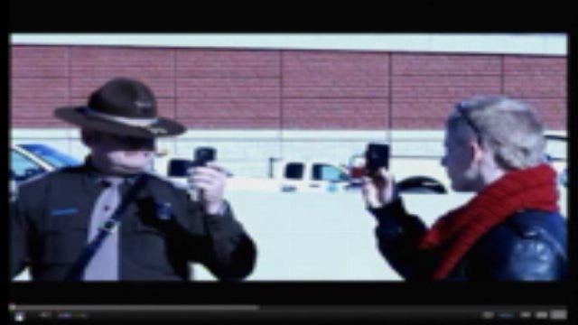 Occupy Protester Confronts OHP Trooper