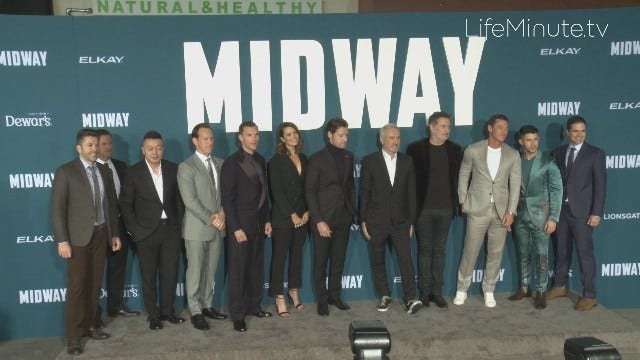 Midway Stars Patrick Wilson, Nick Jonas, Woody Harrelson and Mandy Moore Pay Homage to our Veterans