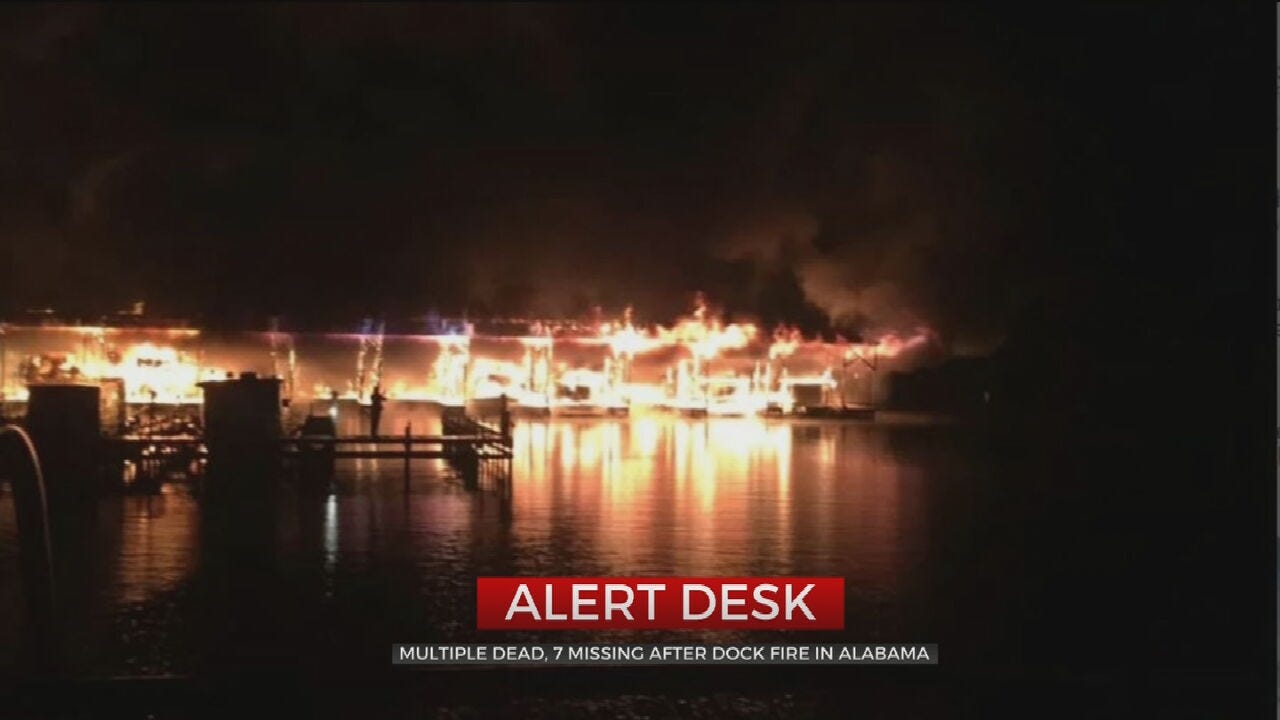 'Multiple' Deaths Likely As Massive Dock Fire Destroys 35 Boats In Alabama