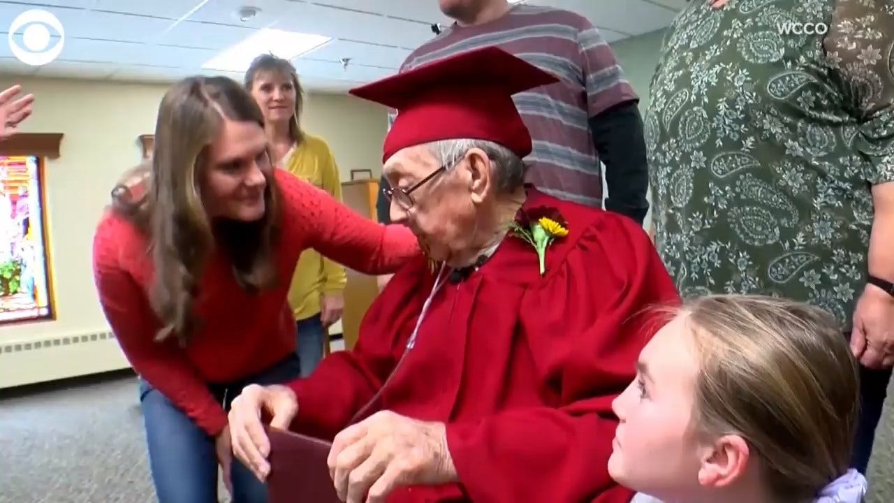 WATCH: 91-Year-Old Man Receives His High School Diploma