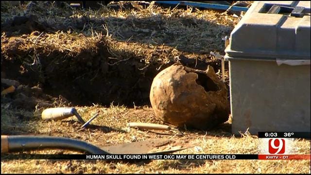 Human Skull Found In OKC Maybe 100 Years Old